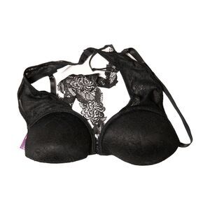 SAKI Silver By Diana M. Bara Women Underwire Bra Black Size 38B